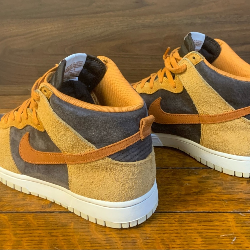 Nike Dunk High Retro PRM "Dark Russet" aka “Dark Curry” - Picture 4 of 15